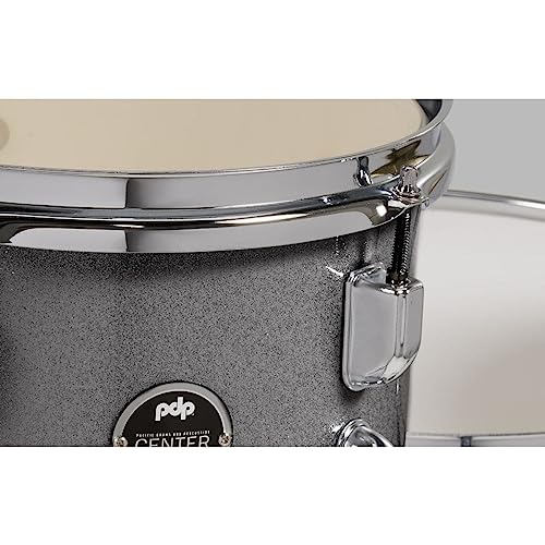 Pacific Drums Center Stage Complete Drumkit, 5 Drum Set, Iridescent Black Sparkle, 7x10, 8x12, 14x16 Floor, 16x22 Kick, 5x14 Snare (PDCE2215KTIB)