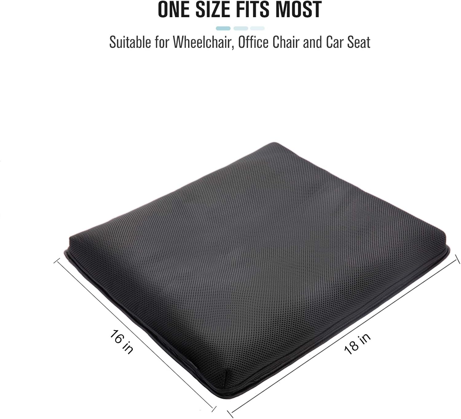 FIT KING Rechargeable Electric Inflatable Air Seat Cushion with Massage Mode for Wheelchair Office Chair and Car Seat FT-039A
