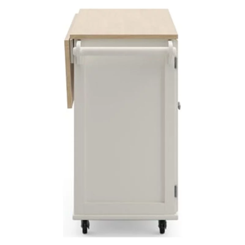 Hawthorne Collections Traditional Wood Kitchen Cart in White