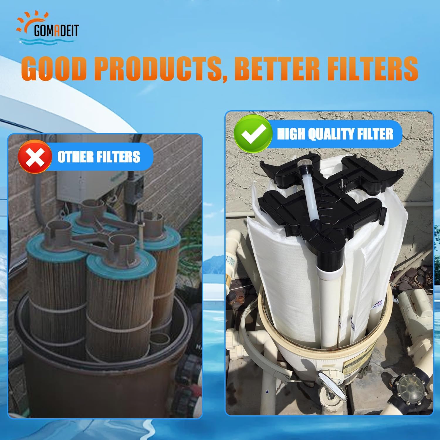 59023300 Complete Element Grid Assembly fits for Pentair Fns Plus 60 Filter Grids, Replacement 60 Square Feet FNS Plus Pool and Spa D.E. Filter