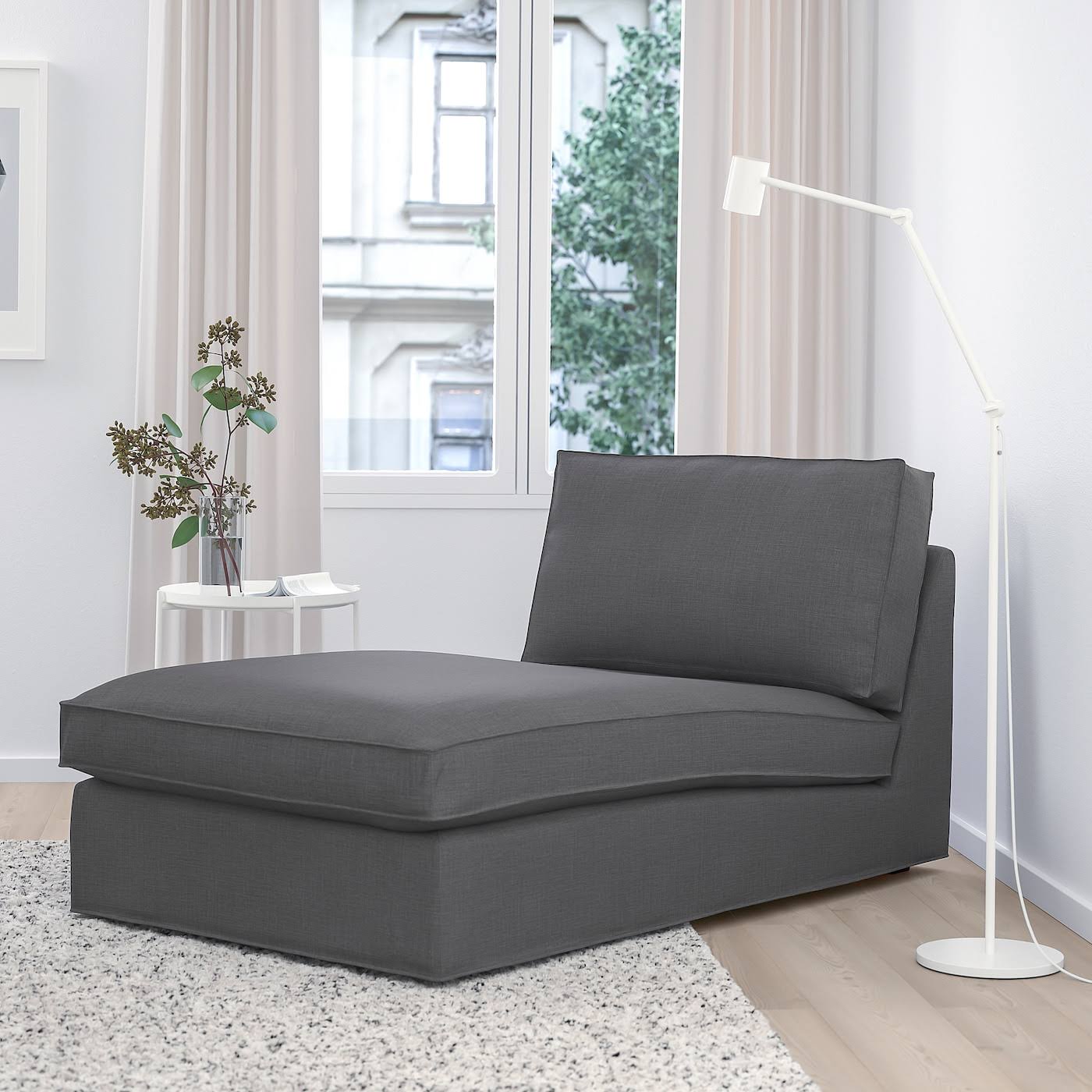 IKEA - Kivik Chaise, Skiftebo Dark Gray, Width: 35 3/8