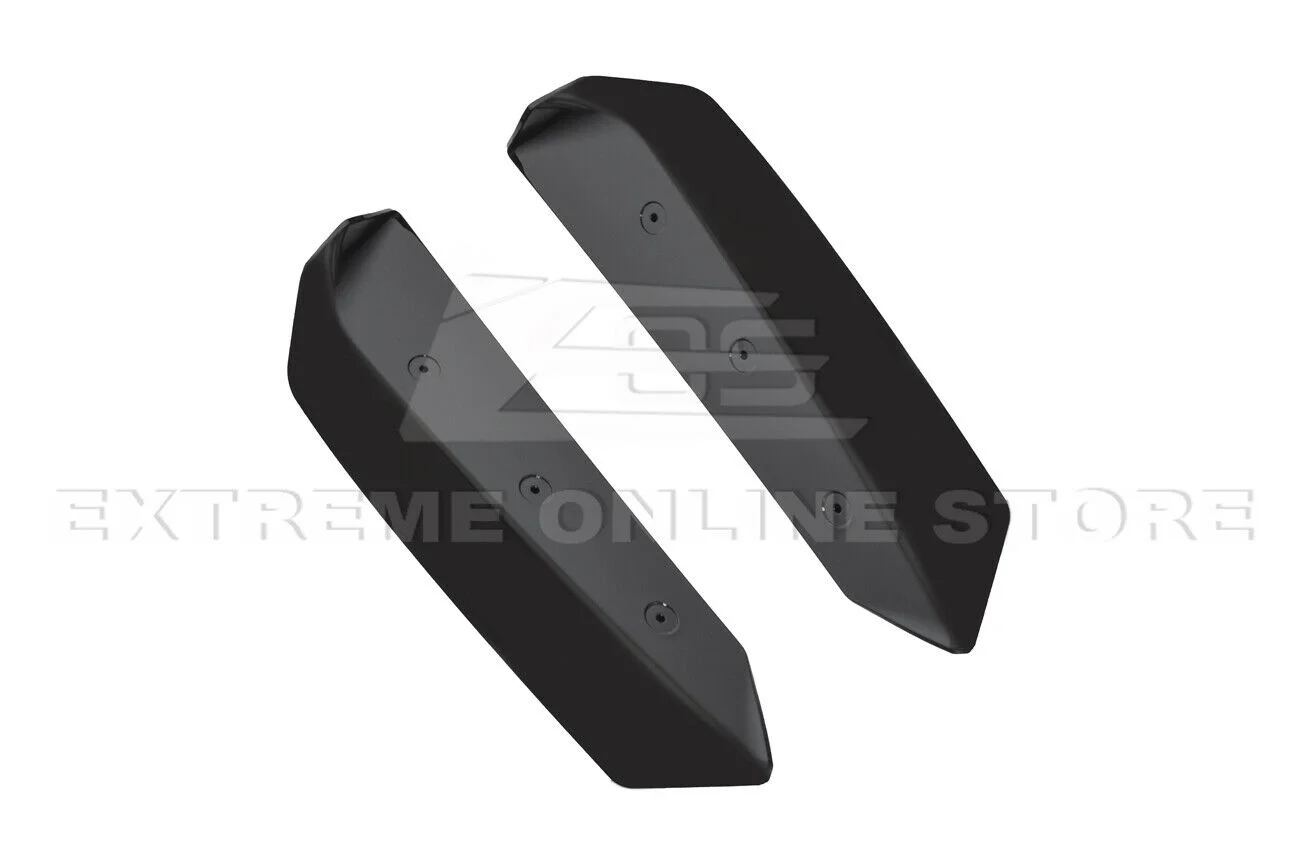 Replacement For 2020-Present Chevrolet Corvette C8 Models | Z51 Style Rear Trunk Lid Wing Spoiler Add-On Wickers Pair (ABS Plastic - Painted Carbon Flash Metallic)