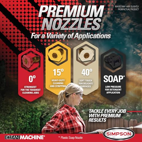 Simpson Cleaning 3400 PSI Gas Pressure Washer, 2.5 GPM Power Washer for Residential Use, CRX Engine, 25-Foot MorFlex Hose, Clean Machine, 49-State (CM61083)