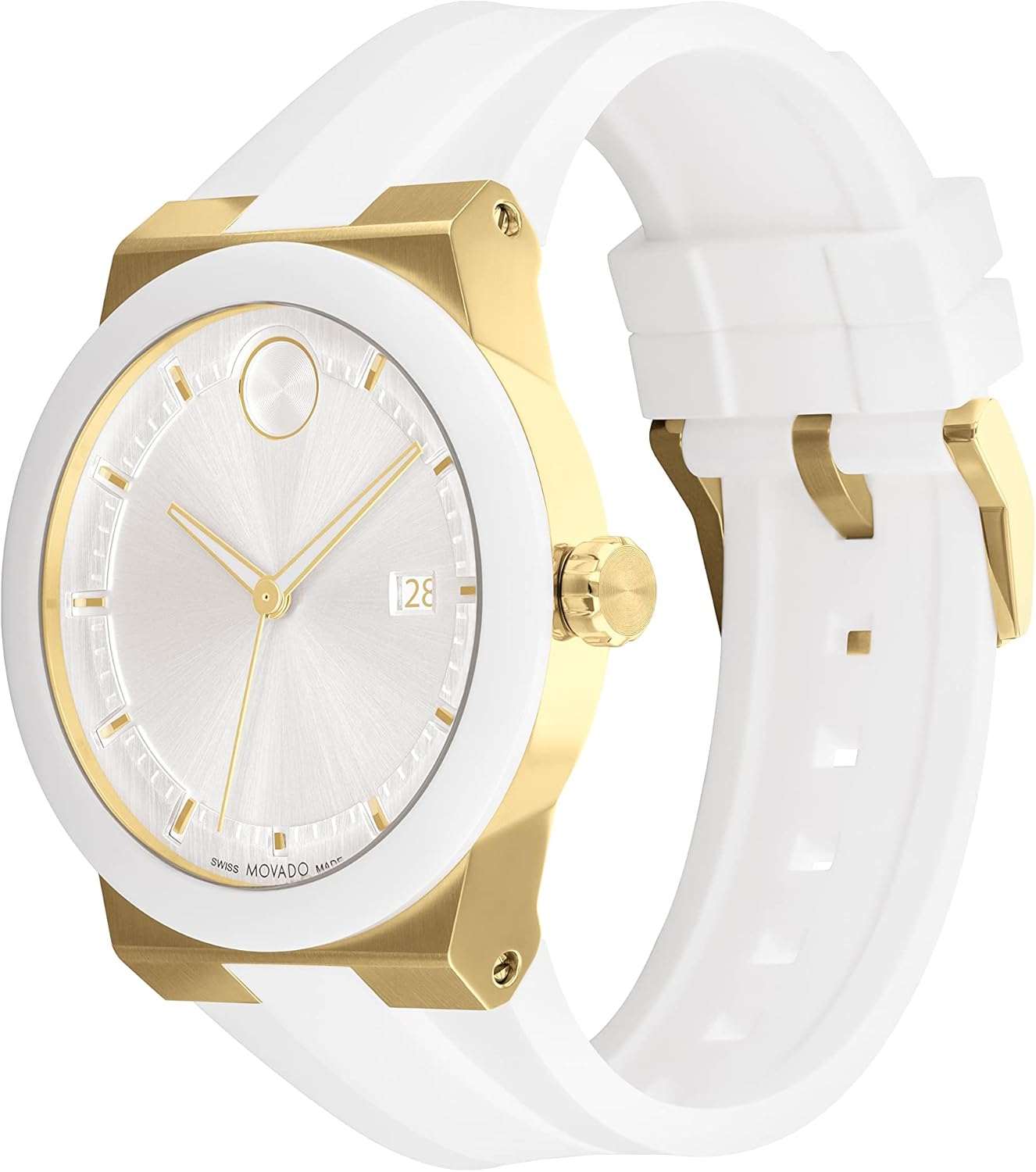 Movado Bold Fusion Men's Watch - Swiss Quartz 3H Movement, Silicone Strap - 5 ATM Water Resistance - Luxury Fashion Timepiece for Him - 42.30mm