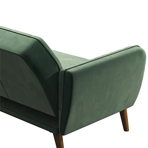 Novogratz Tallulah Memory Foam Futon, Convertible Couch, Camel Faux Leather