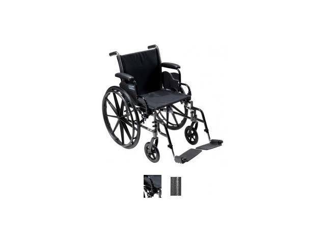 Drive Medical - Cruiser III Light Weight Wheelchair with Flip Back Removable Arms