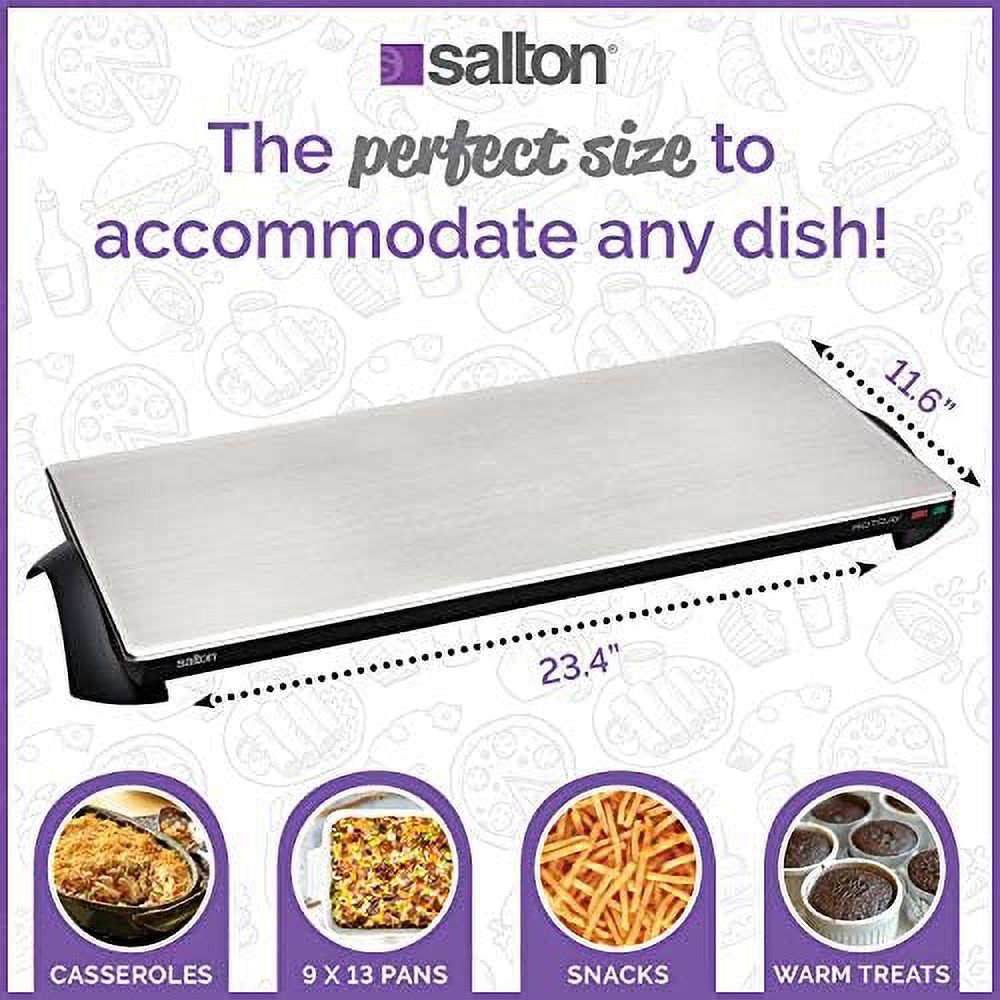 Cordless Warming Tray By | Large Electric Hot Plate | Cooking, Serving & Warming Tray | 23-3/4” X 11-3/4” Hot Plate