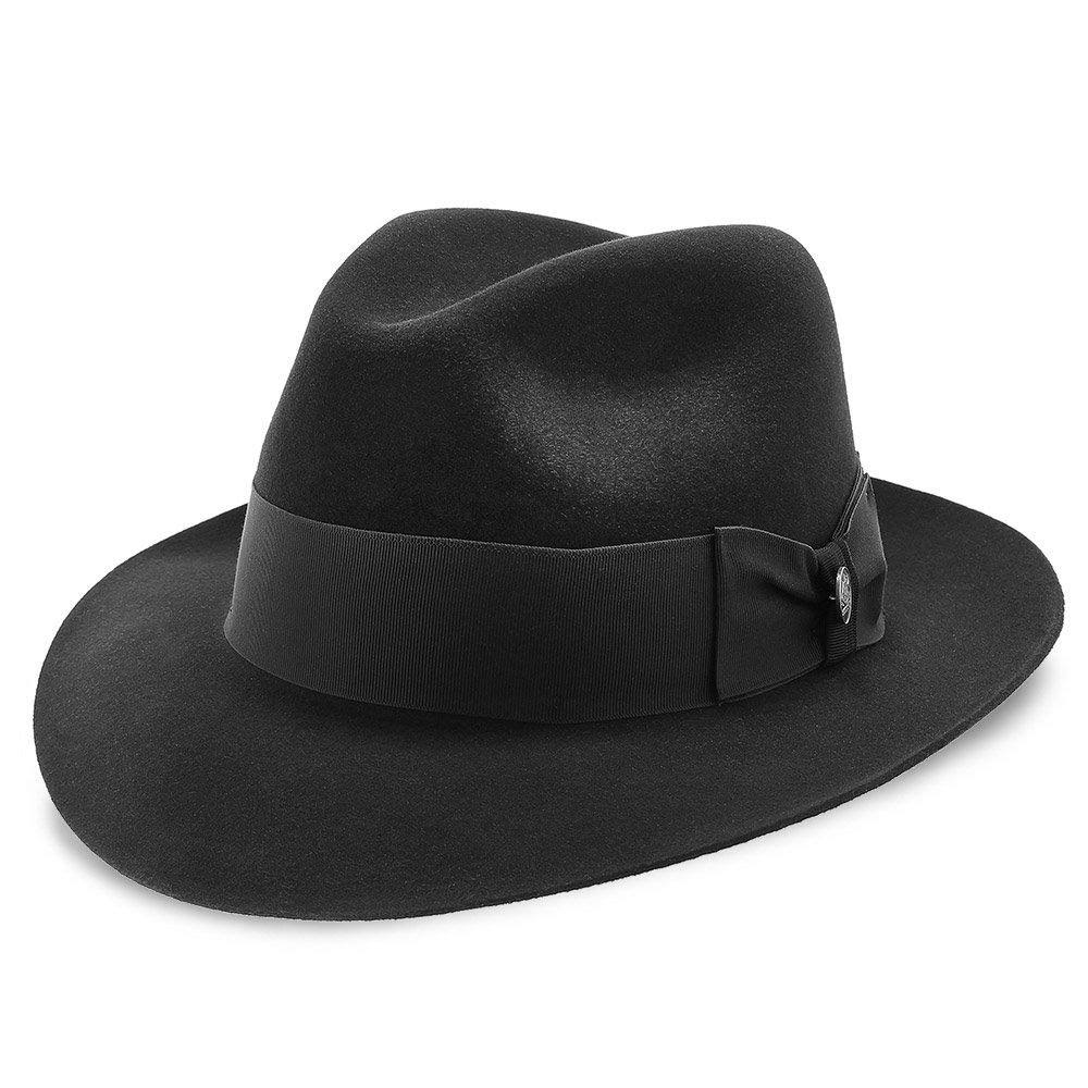Stetson Temple Fur Felt Fedora Hat, Gray