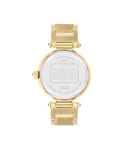 Coach Cary Watch for Women - 2H Quartz Bracelet Watch with Crystals on The Dial - Water Resistant 3 ATM/30 Meters - Gift for Her - Timeless Elegance, Perfect for Day or Night - 34mm