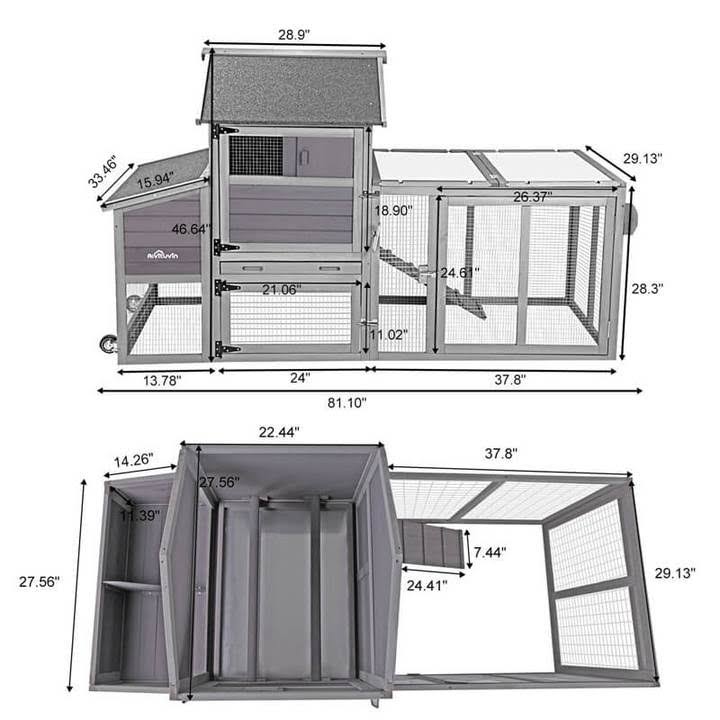 Chicken Coop, Chicken House AIR27( Inner Space 23.03ft&sup2;)