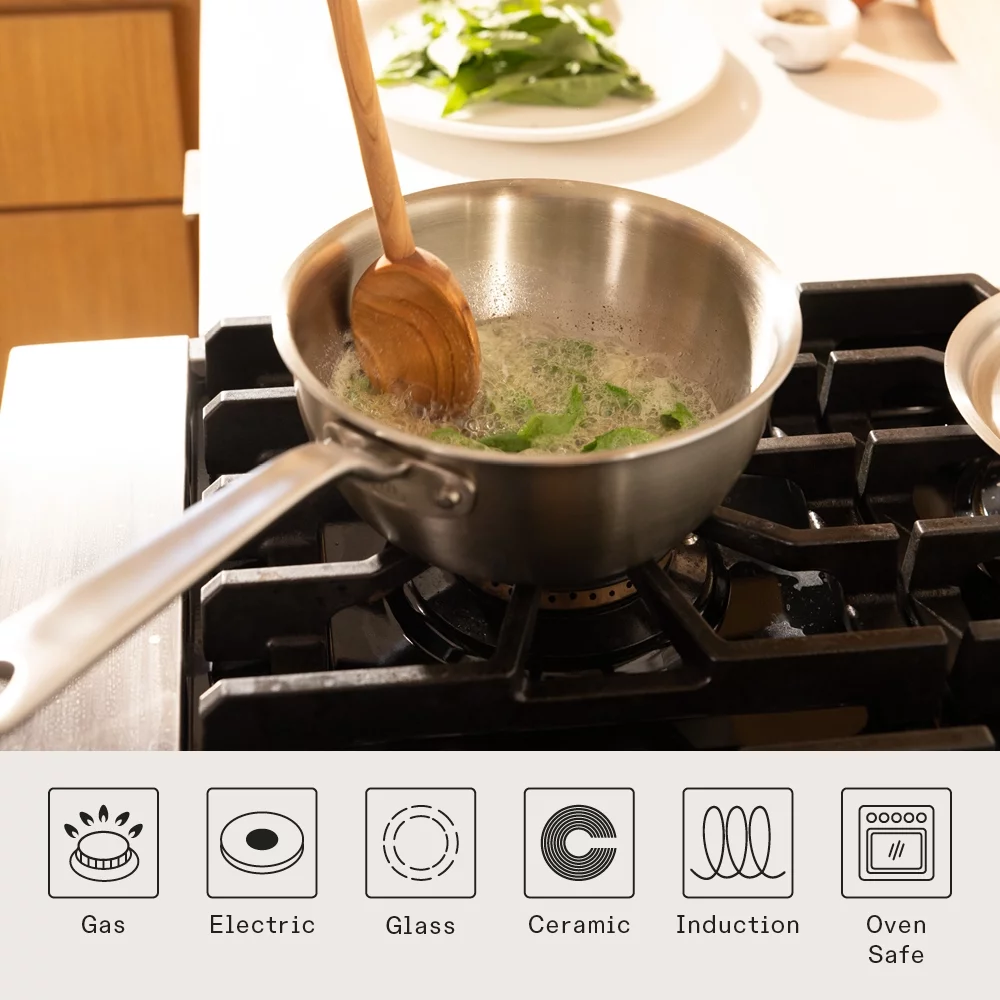 Made In Cookware - 2 Quart Stainless Steel Saucier Pan