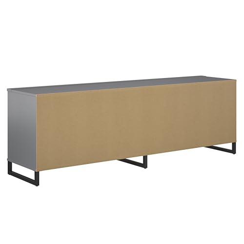 Ameriwood Home Monterey 1 Door / 3 Drawer Accent Cabinet, Faux Wave/Graphite