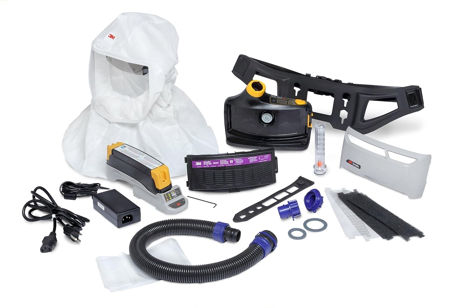 3M PAPR Respirator, Versaflo Powered Air Purifying Respirator Easy Clean Kit, TR-800-ECK, Intrinsically Safe, NIOSH Approved, Ready to Use All-in-One Respiratory Protection for Particulate