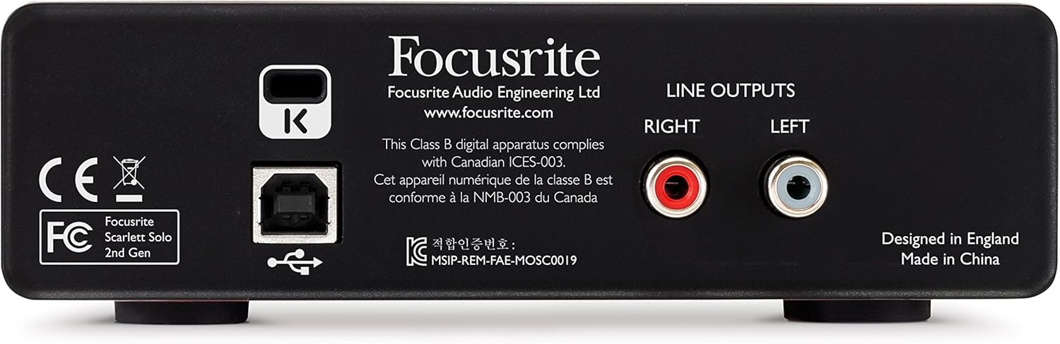 Focusrite Scarlett Solo (2nd Gen) USB Audio Interface with Pro Tools | First