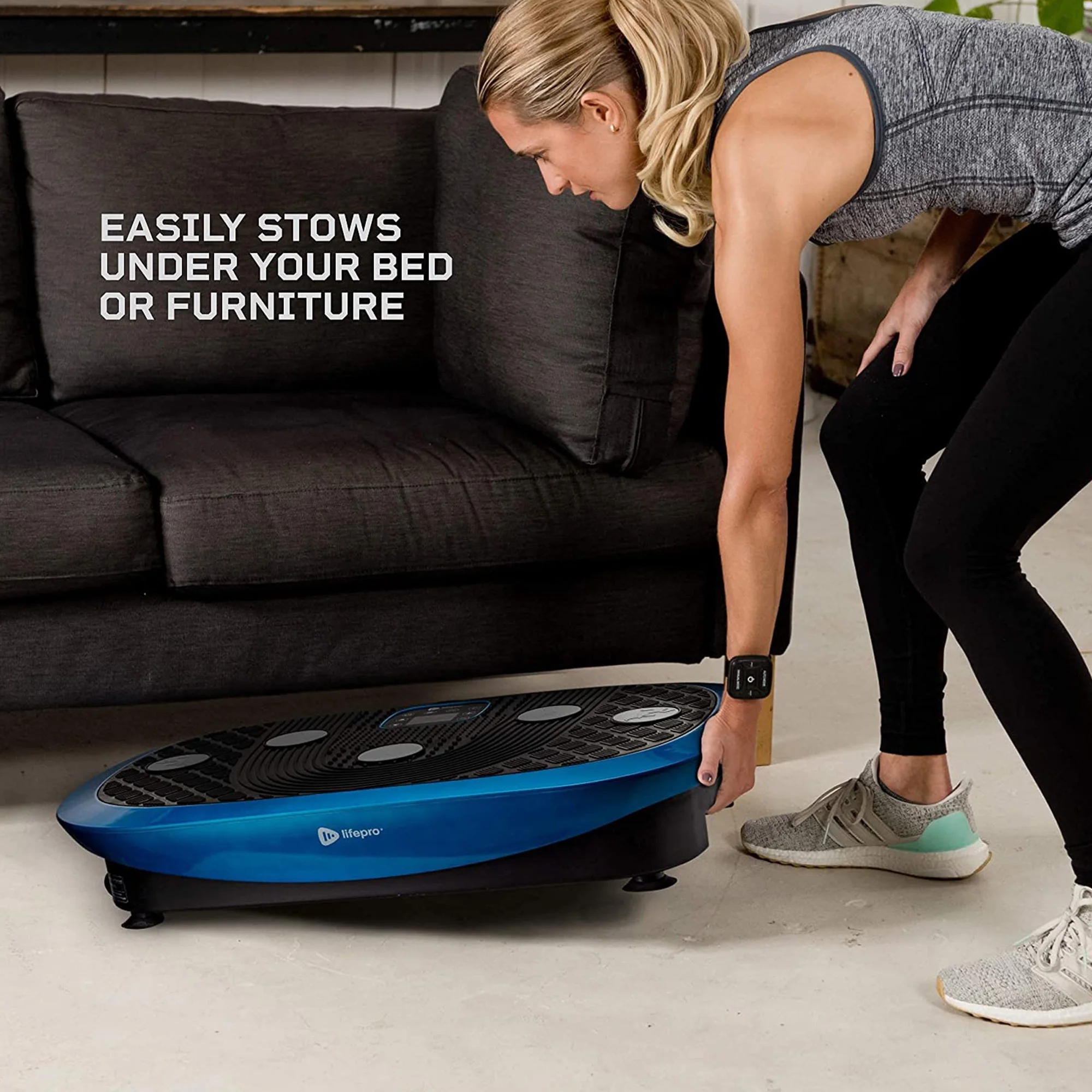 LifePro Rumblex Plus 4D Triple Oscillation Vibration Plate Home Workout Equipment, Blue