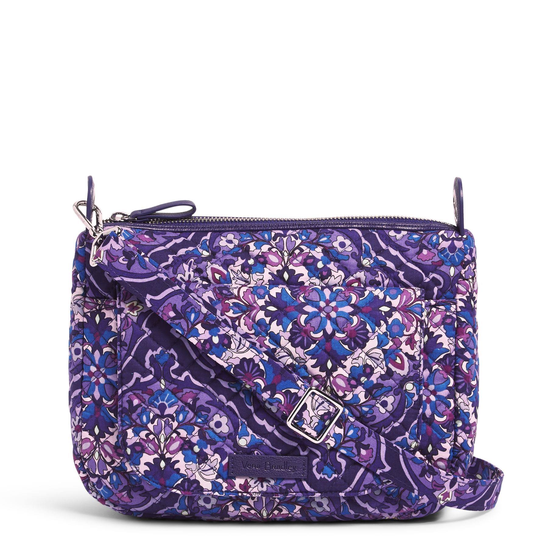 Vera Bradley Carson Mini Shoulder Bag, Purple, Regal Rosette