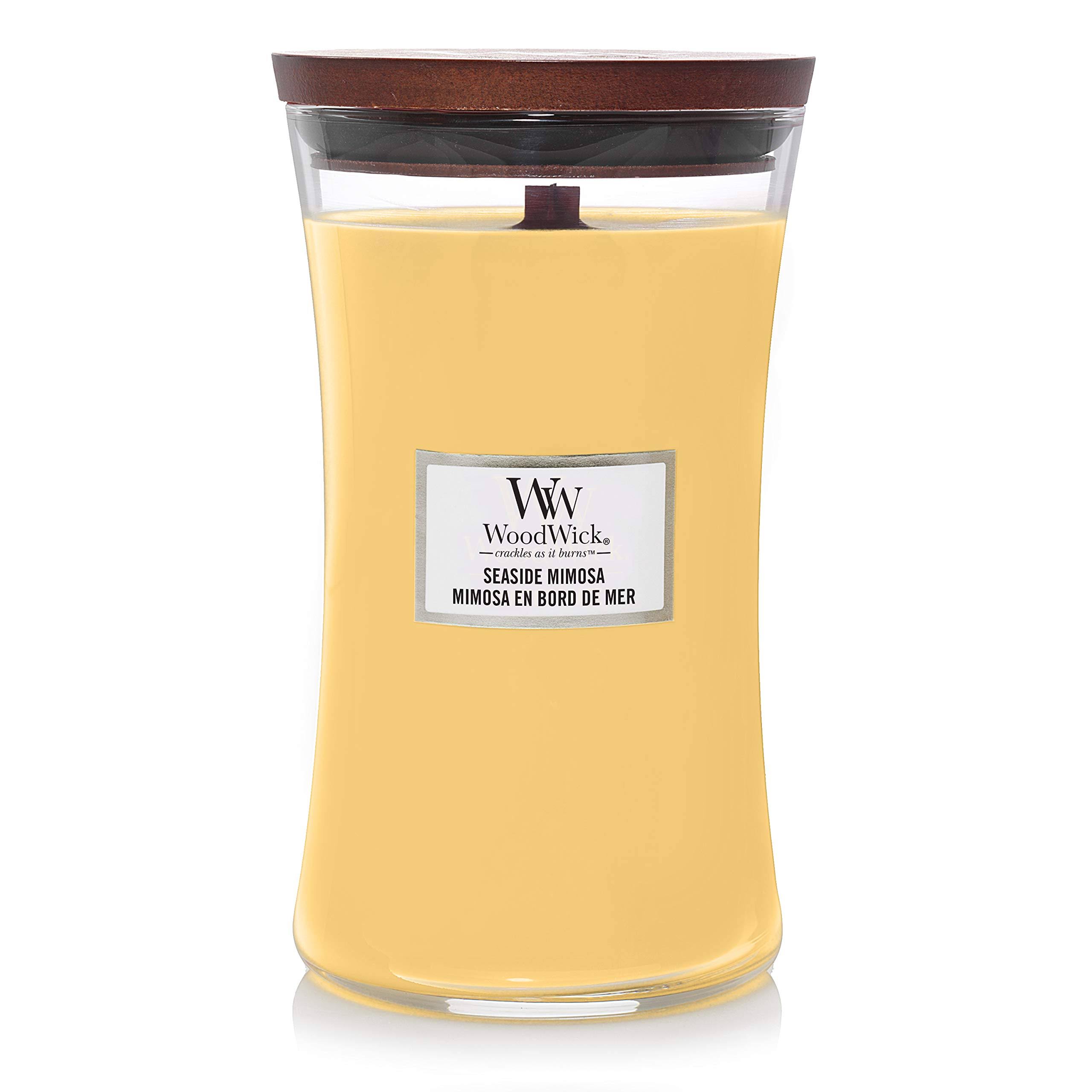Woodwick Seaside Mimosa Candle, Yellow, Large