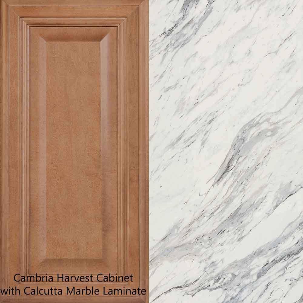 6 ft. Laminate Countertop Kit in Calcutta Marble with Valencia Edge