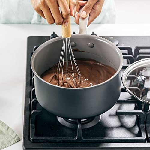 GreenPan Chatham Hard Anodized Healthy Ceramic Nonstick, 5QT Saute Pan Jumbo Cooker with Helper Handle and Lid, PFAS-Free, Dishwasher Safe, Oven Safe, Gray