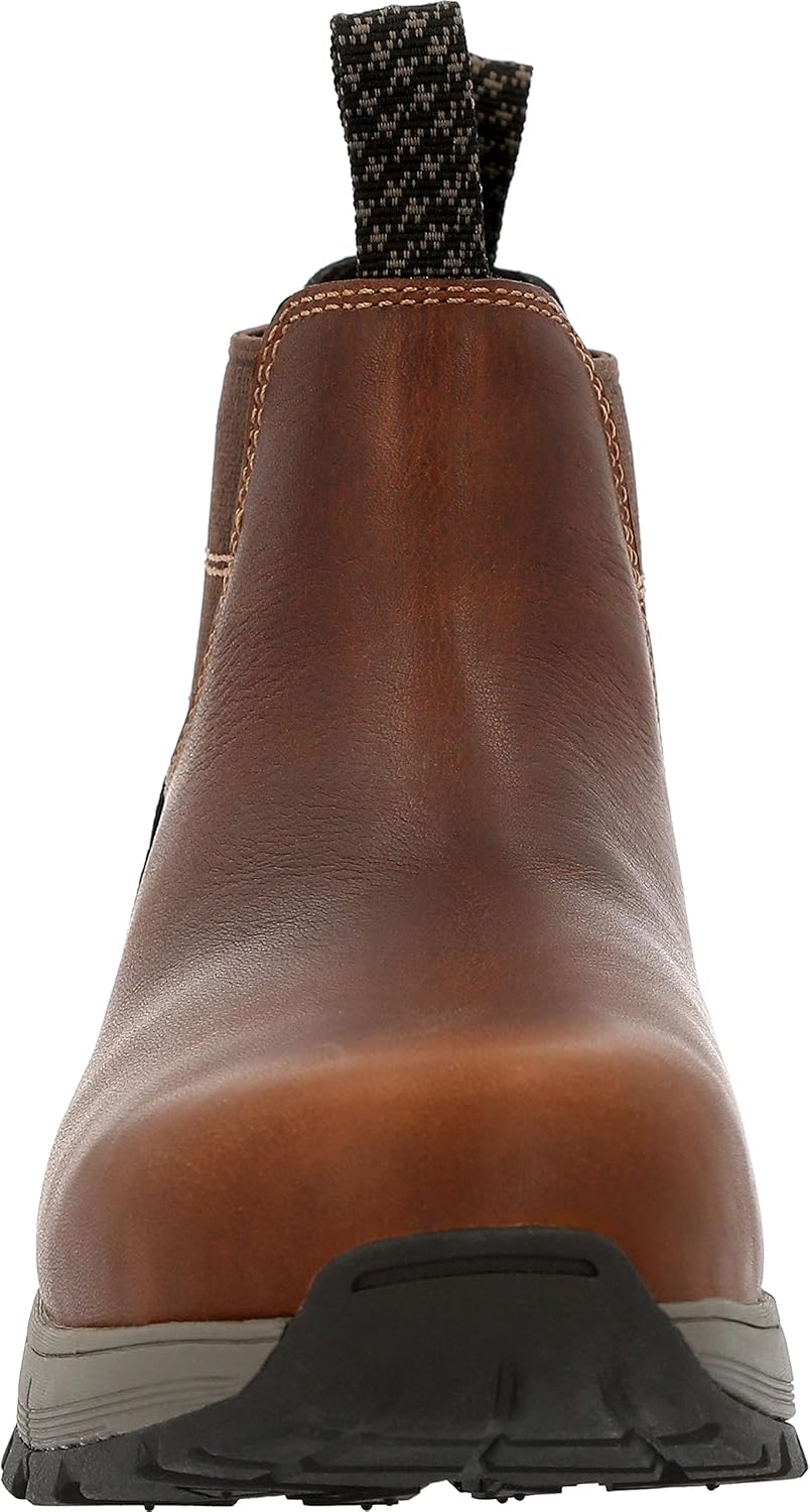 Georgia Boot Eagle Trail Waterproof Alloy Toe Chelsea Work Boot Size 8.5(M)