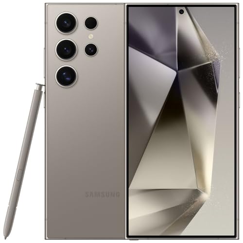 SAMSUNG Galaxy S24 Ultra Cell Phone, 512GB AI Smartphone, Unlocked Android, 200MP, 100x Zoom Cameras, Long Battery Life, S Pen, Global Version, 2024 - Titanium Gray