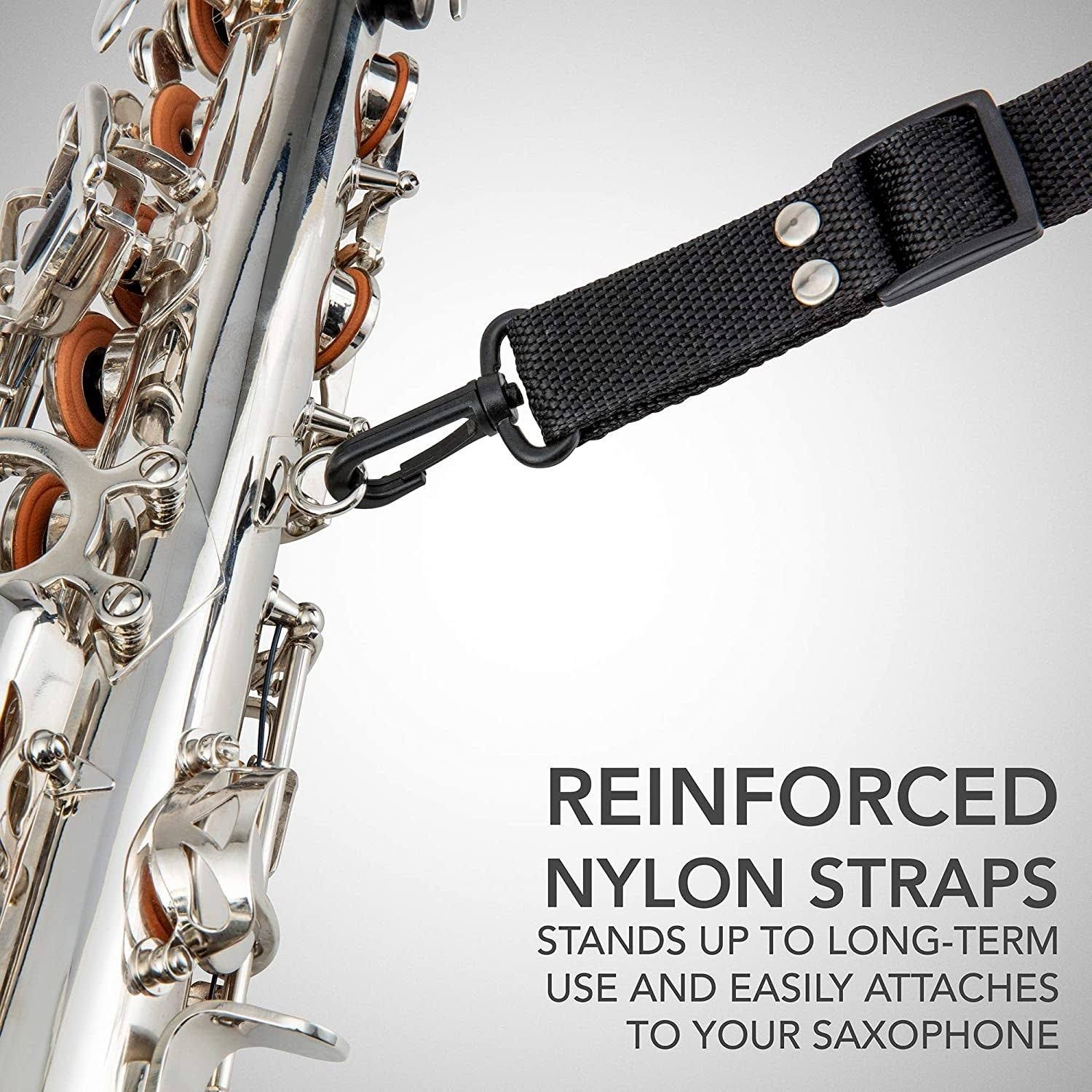 LyxJam Alto Saxophone E Flat Brass Sax Beginners Kit - Nickel - Alto Horns