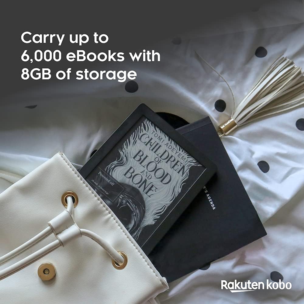 Kobo Clara HD | eReader | 6” Glare Free Touchscreen | Adjustable Brightness & Colour Temperature | eBooks | WiFi | 8GB of Storage | Carta E Ink Technology | Black
