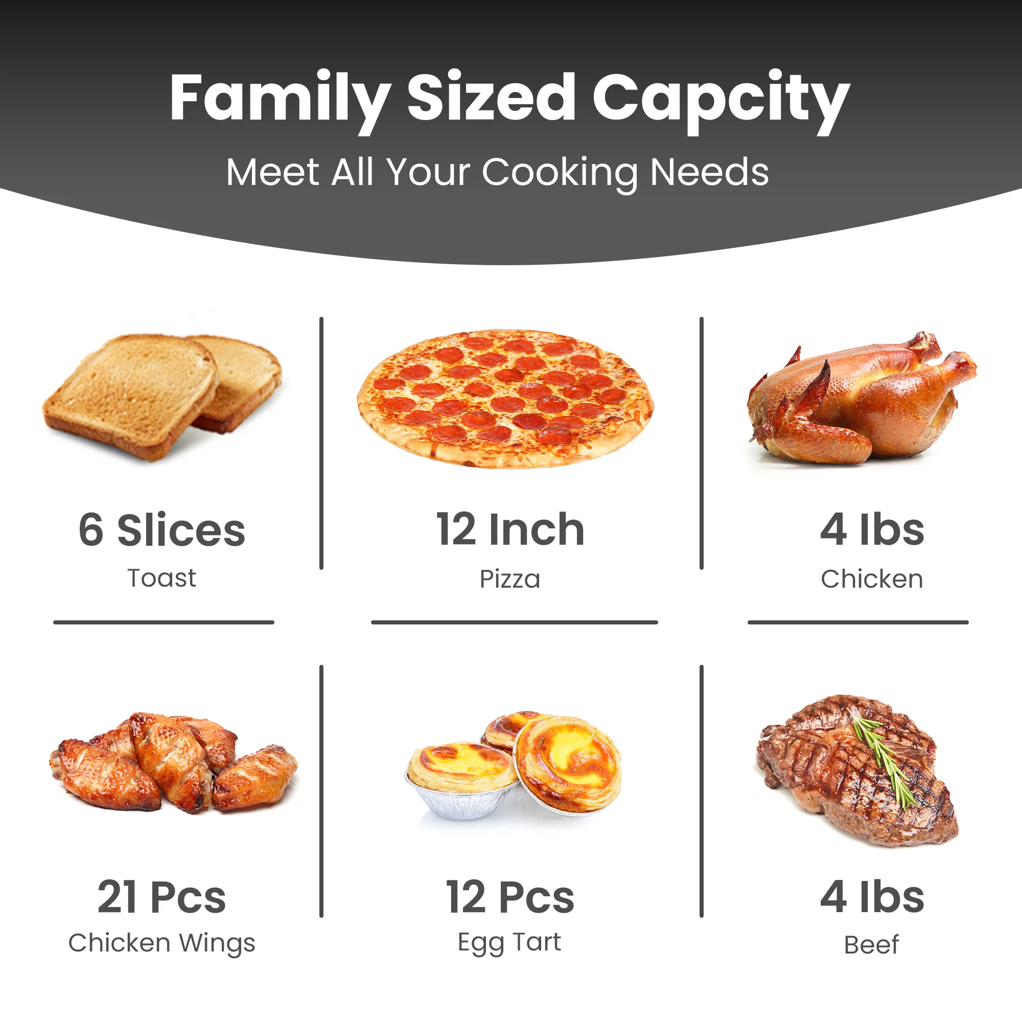 COMFEE' Air Fryer Toaster Oven Combo, FLASHWAVE™ Rapid-Heat Technology Countertop Convection Oven with Bake Broil Roast, 6 Slices/12’’ Pizza/26.4 QT, 4 Accessories, 1750W