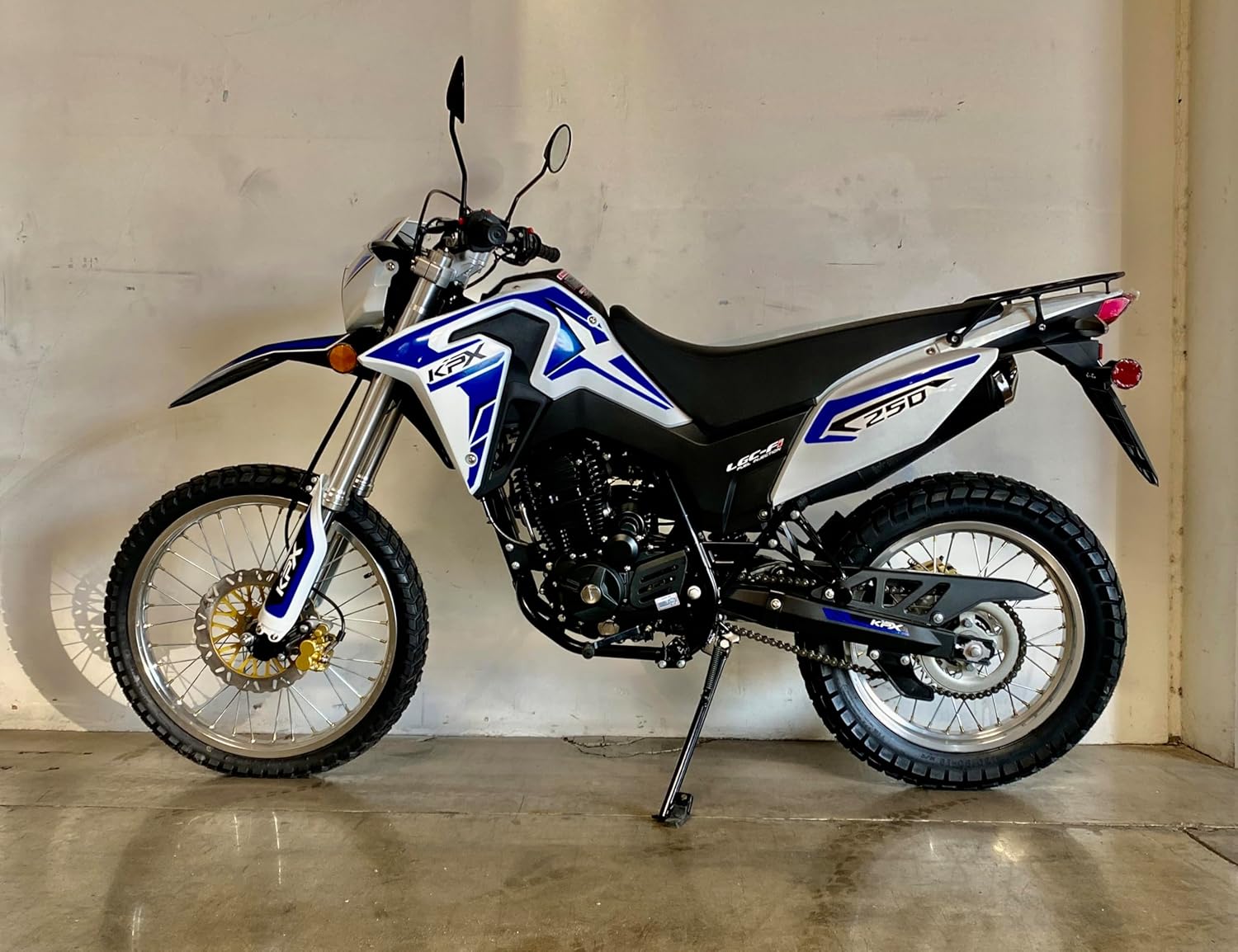 Motorcycle LIFAN KPX 250CC Dual Sport Enduro KLX ON Road and Off Road Motocross Dirt Bike Stree Legal 20HP - Blue