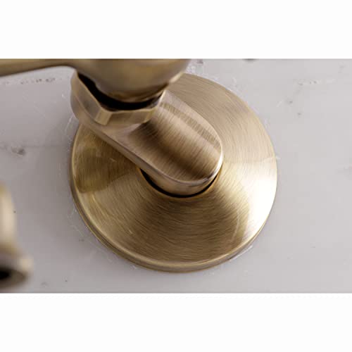 Kingston Brass KS265SB Tub Wall Mount Clawfoot Tub Faucet with Hand Shower, Brushed Brass