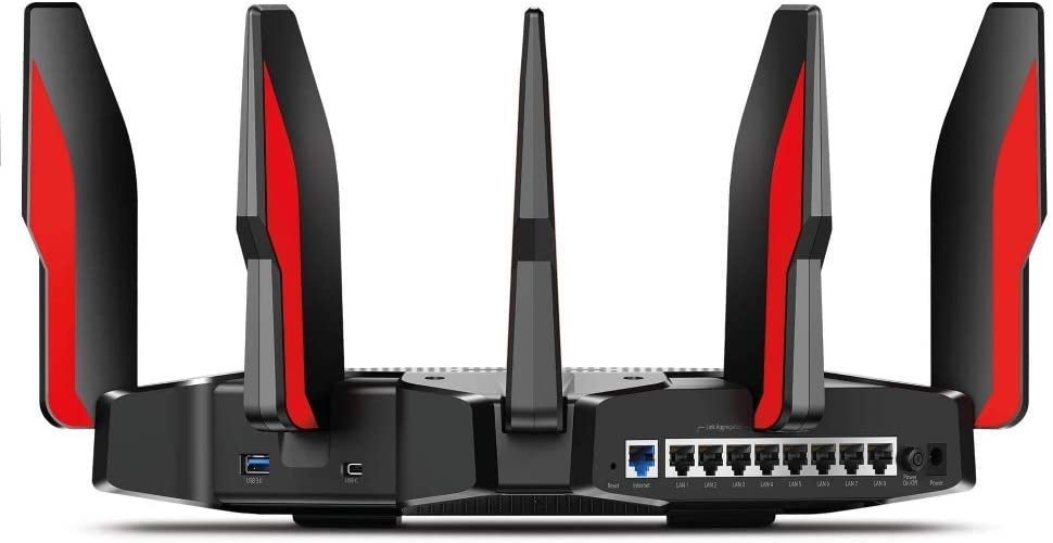 TP-Link - Archer AX11000 Tri-Band Wi-Fi 6 Router - Black/Red Renewed