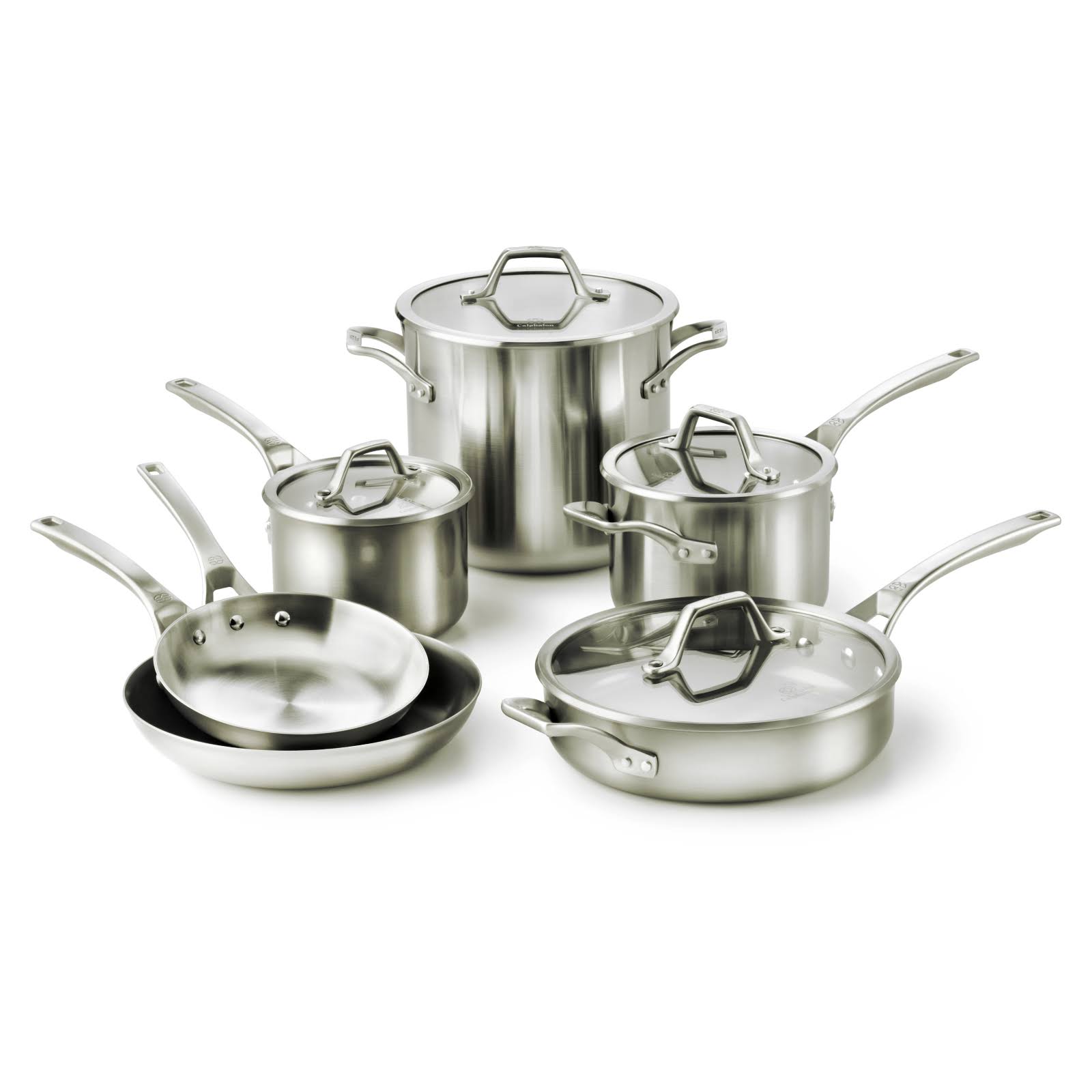 Calphalon 10-Piece Accucore Stainless Steel Cookware Set