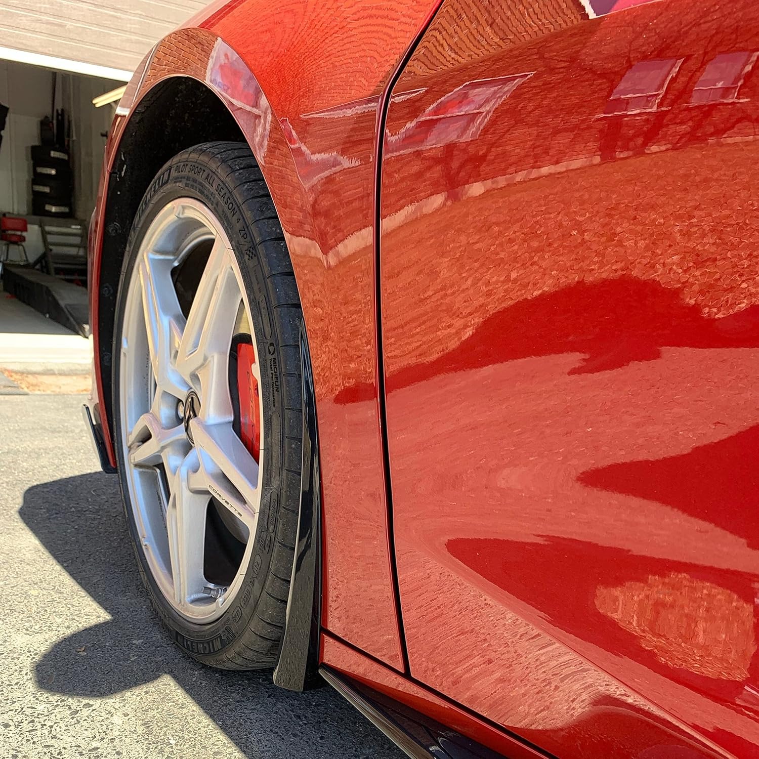 ACS Composite C8 Corvette Rock Guards Splash Guards Mud Flaps | Painted Carbon Flash Black | Fits 2020+ Z51 & Non-Z51
