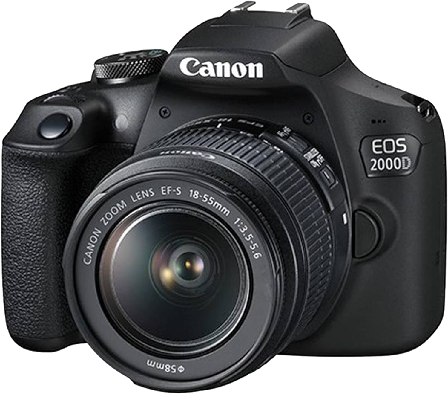 Canon EOS 2000D / Rebel T7 DSLR Camera with EF-S 18-55mm + EF 75-300mm Daul Lens + SanDisk 128GB Memory Card + Tripod + Case + Wideangle Lenses + ZeeTech Accessory Bundle (21pc Bundle) (Renewed)