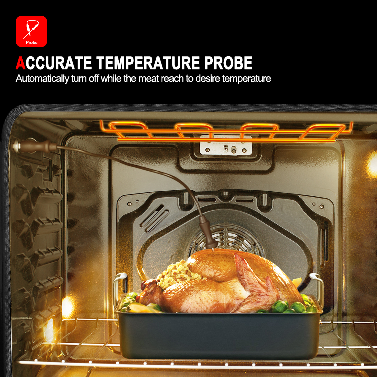 GASLAND Chef 30'' Electric Wall Oven 5.0 Cu.ft. Self-Cleaning,Temperature Probe,240V,Stainless Steel