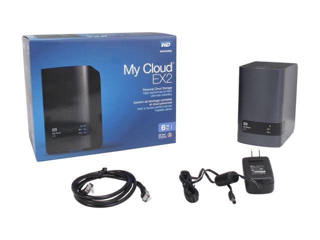 WD My Cloud EX2 WDBVKW0060JCH 2-Bay NAS Server - SATA 6Gb/s - 2 x 3 TB