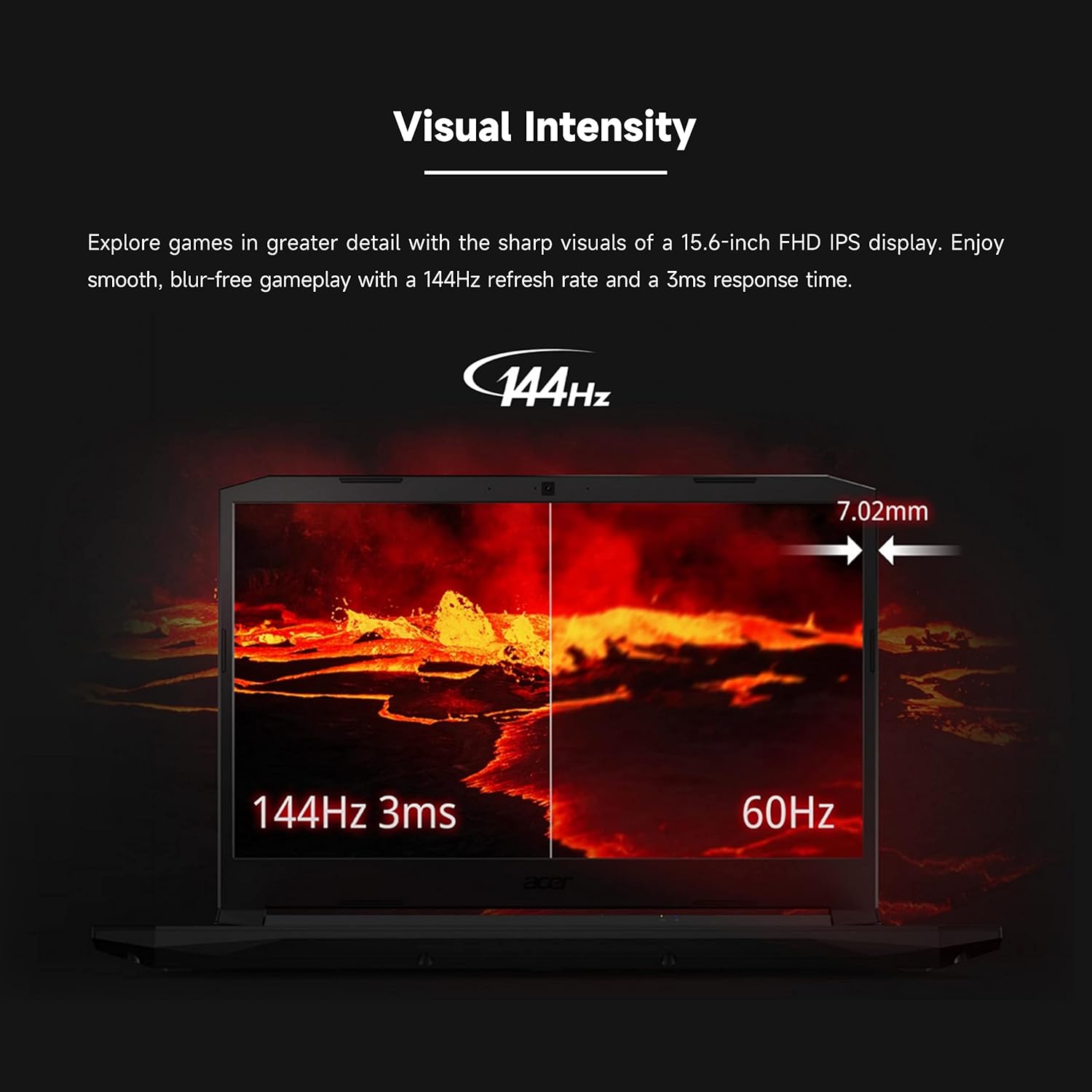 acer Nitro 5 Gaming Laptop, 15.6" 144Hz FHD IPS Display, AMD Octa-Core Ryzen 7 5800H (8-Core) (>i7-10875), GeForce RTX 3060, USB-C, WiFi 6, RGB Backlit, 16GB RAM, 1TB PCIe SSD