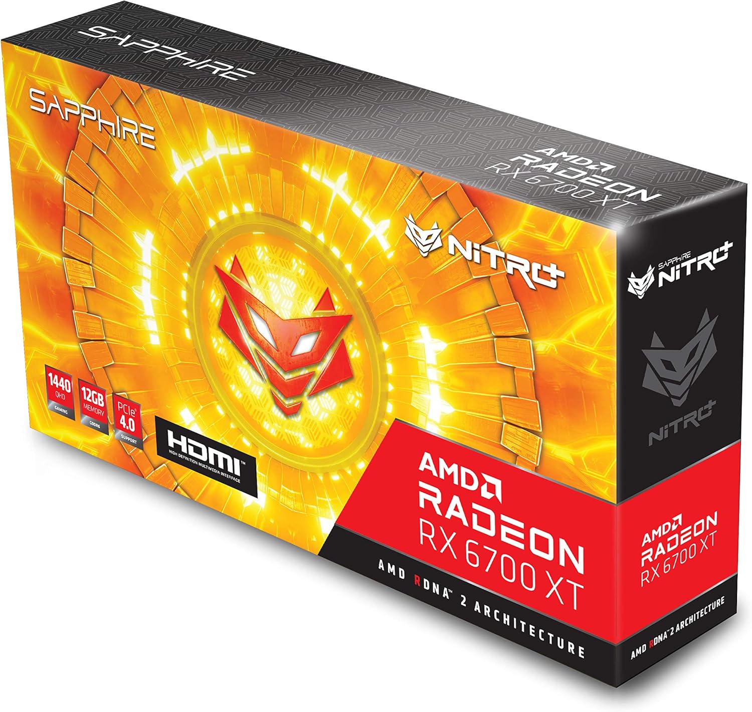 Sapphire Technology 11306-01-20G Nitro+ AMD Radeon RX 6700 XT Gaming Graphics Card with 12GB GDDR6, AMD RDNA 2