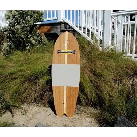 Hamboards Fish Surf Skateboard Bamboo Newluatu 4&5x22 with Carving HST Truck