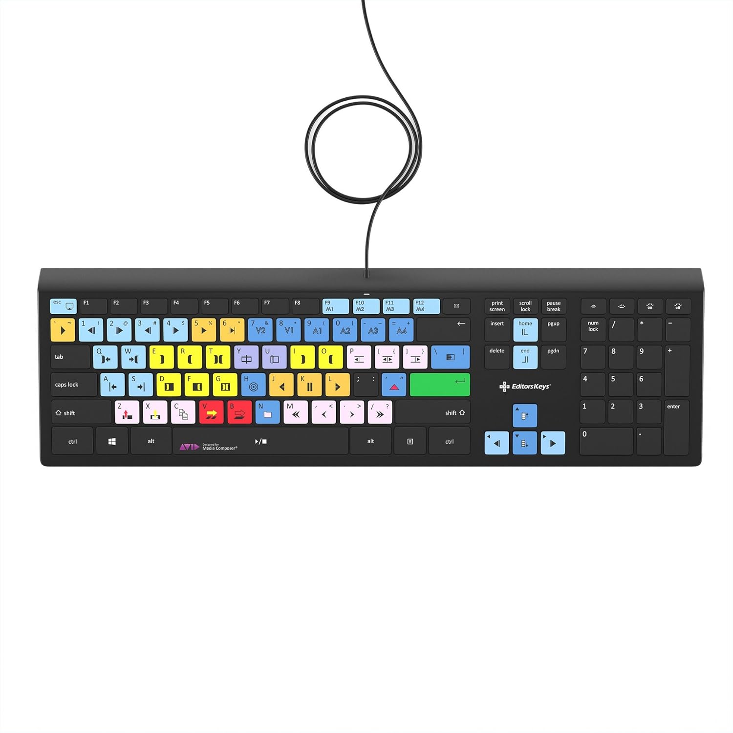 Avid Media Composer Keyboard | Backlit Keyboard for Windows PC | Editors Keys