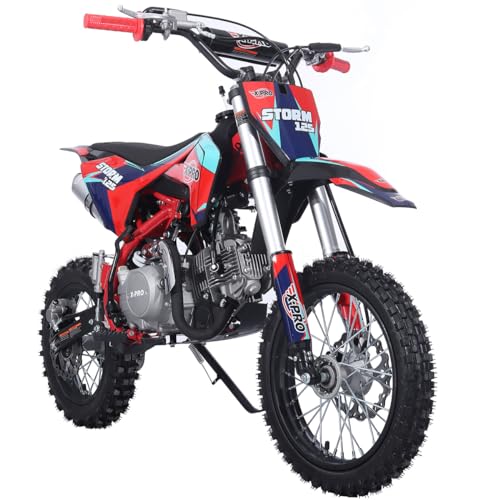 X-PRO Storm 125cc Zongshen Engine Kids Dirt Bike Pit Bike Youth Dirt Pit Bike with 4-Speed Manual Transmission,Big 14"/12" Tires!