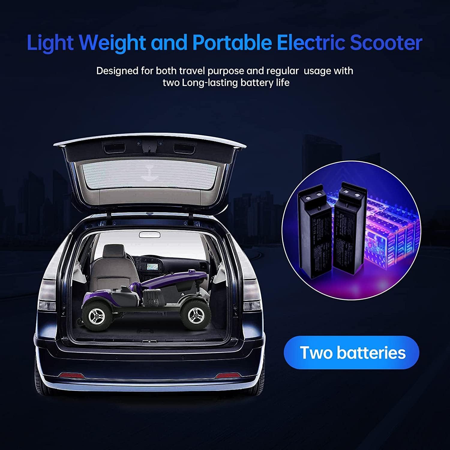 Mobility Scooters for Seniors 300w Electric 4-Wheel Mobility Scooter for Seniors Adults Elderly 300lbs Powered Wheelchair Device 16 Miles Long Range Travel Scooter Medical Adjustable Scooter
