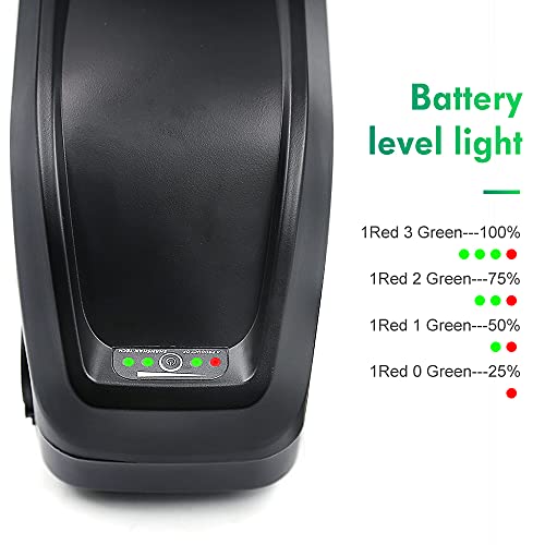 X-go 36V Ebike Battery 13AH Mountain Bike Lithium Li-ion Battery Pack with Charger and BMS for 1000W 750W 500W 350W 250W Electric Bicycle Motor (36V 13AH 4Pin)