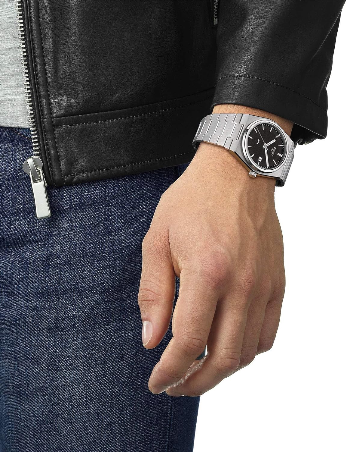 Tissot mens PRX 316L stainless steel case Dress Watch Grey T1374101105100