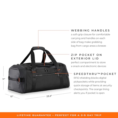 Briggs & Riley Travel Duffel Bag - Weekender & Overnight Luggage for Women & Men, Softside Bag - ZDX Collection
