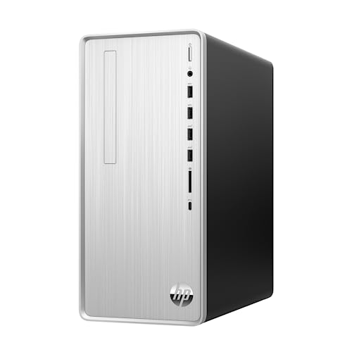 HP Pavilion Tower Desktop, AMD Ryzen 5 5600G, 32GB DDR4 RAM, 2TB PCIe SSD, SD Card Reader, VGA, HDMI, Wi-Fi 6, Wired KB & Mouse, Windows 11 Home