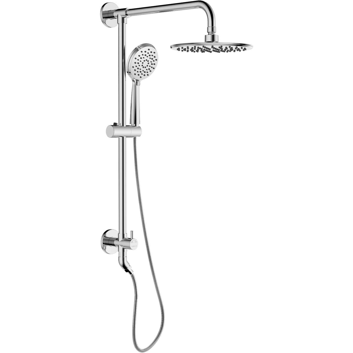 Soka 9 inch Rain Shower Head with Handheld Shower Head Bathroom Rain Shower System Dual Shower Combo 3-Setting Handheld Sprayer