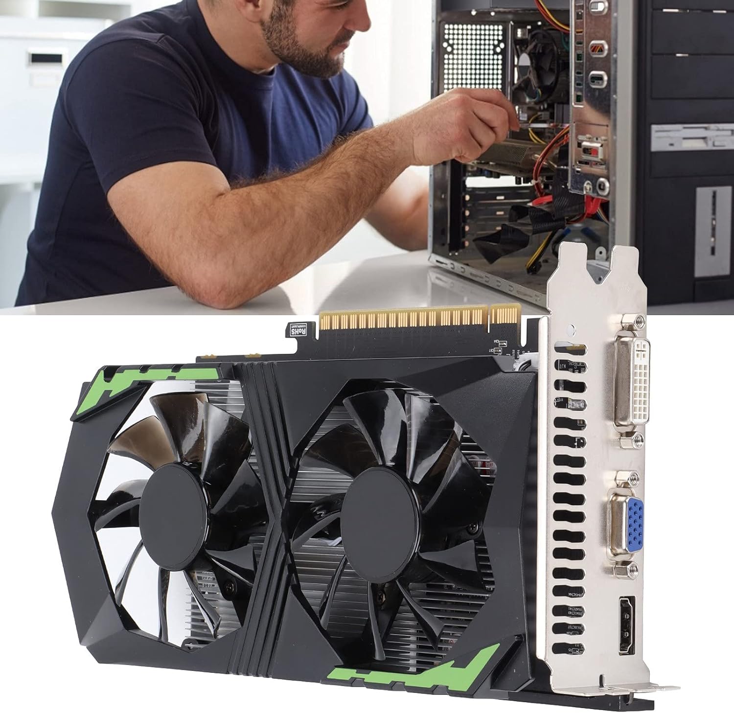 eboxer-1 GT X650Ti 4GB DDR5 128bit PCI Express 2.0 Graphics Card 1250MHz Video Memory Frequency, 900MHz 3D API DirectX 12 Dual Fan Low Profile Graphics Card