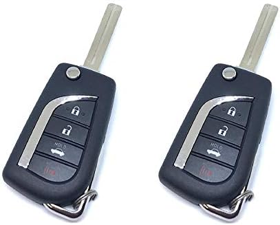 fits 2018 Toyota Camry Flip Key Remote Keyless Entry (HYQ12BFB), Set of 2