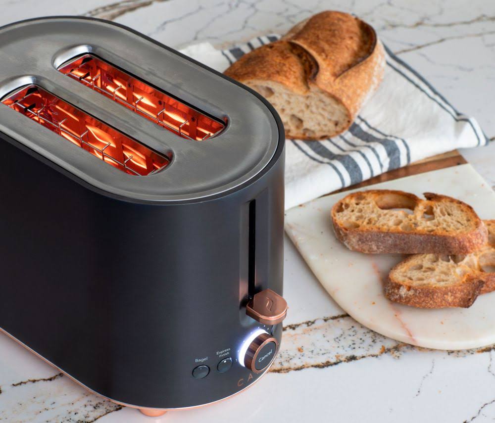 Cafe Express Finish Matte Black 2-Slice Toaster